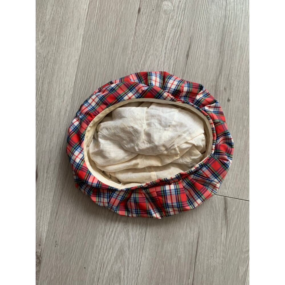 Vintage Tartan Hat Plaid Barret Hat - Picture 2 of 3